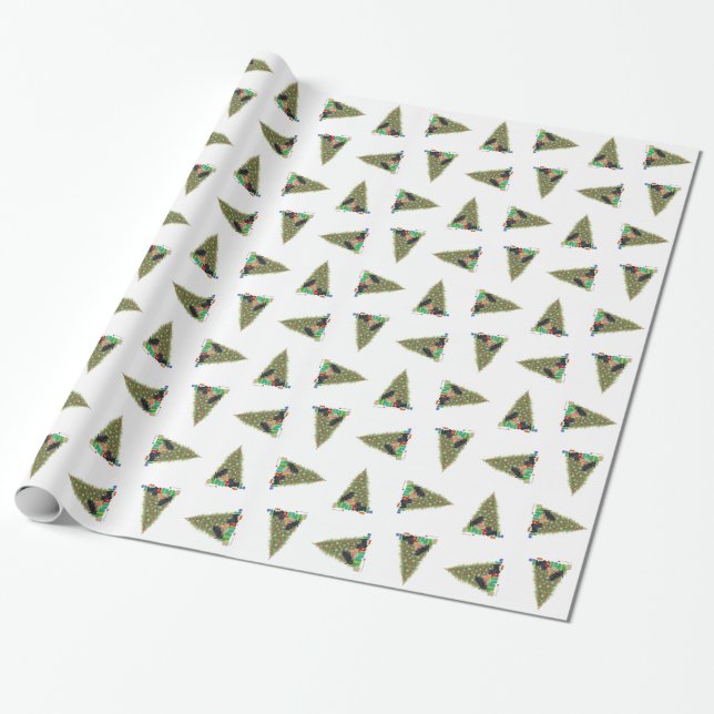 Papier Cadeau Teckels écossais à Noël (Déroulé)
