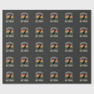 Papier Cadeau Teckkel Pit Bull Américain Vintage Sunset Rope