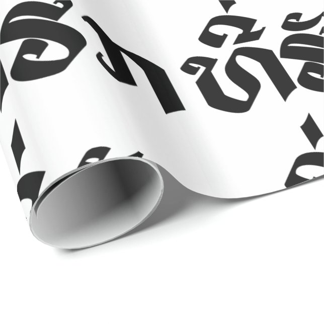 Papier Cadeau Tee-Huk / Laos Laos Laotien Bien-Aimé Script (Coin rond)