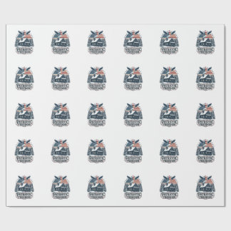 Papier Cadeau Tee-shirt graphique vectoriel Cabine d'hiver patri