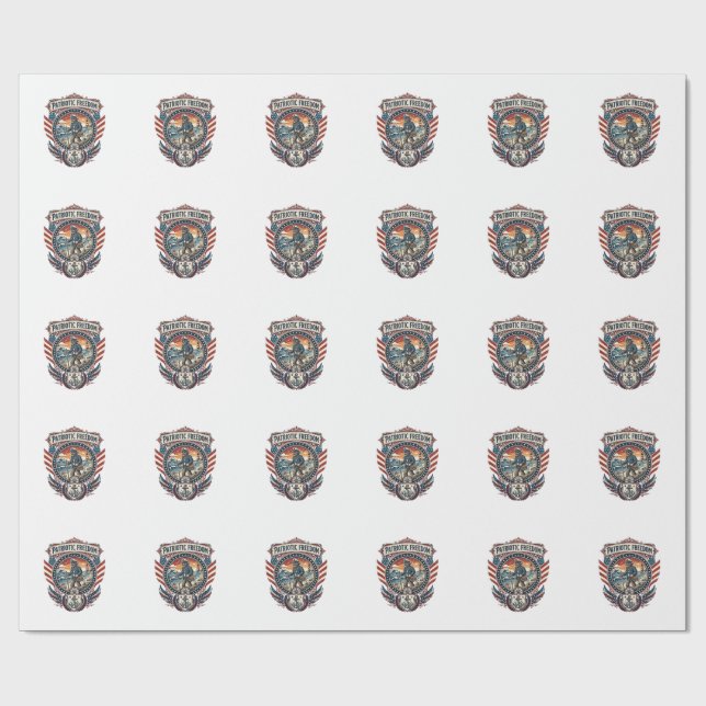 Papier Cadeau Tee-shirt graphique vectoriel Patriotic Beachcombe (Plat)