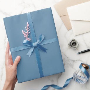 Papier Cadeau Teinte de couleur bleue pilote uni