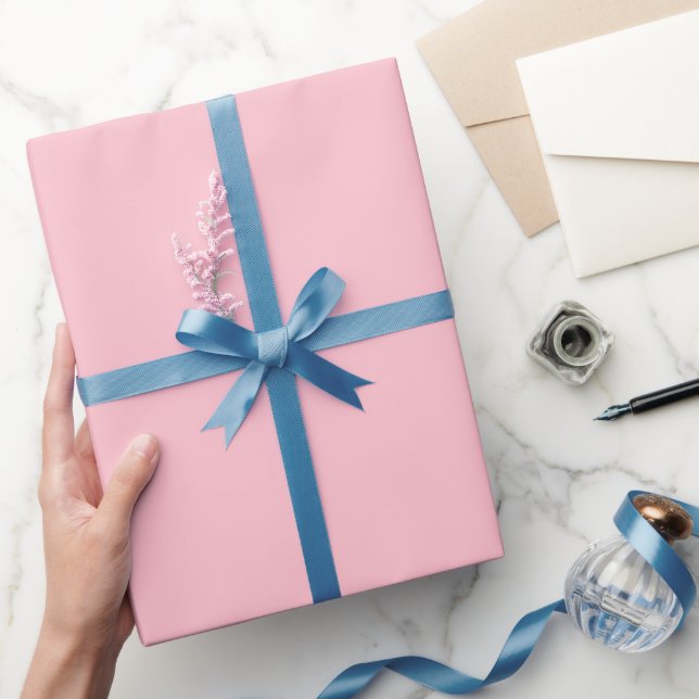 Papier Cadeau Teinte de couleur rose bubblegum simple (Cadeaux)