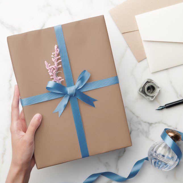 Papier Cadeau Teinte de couleur taupe uni (Cadeaux)