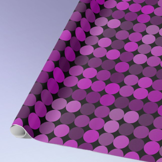 Papier Cadeau Teintes de cercles violets un peu modernes, un peu (Créateur téléchargé)