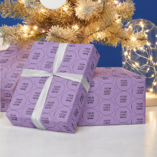 Papier Cadeau Téléchargez Votre Logo Marque Élégant Entreprise V