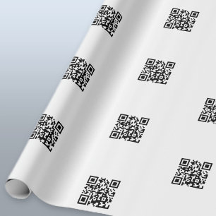 Papier Cadeau Téléchargez votre propre code QR   Motif répétitif