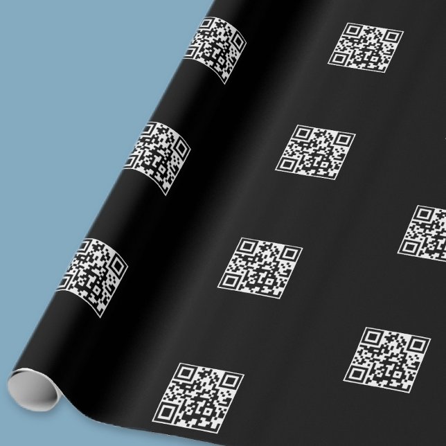Papier Cadeau Téléchargez votre propre code QR | Motif répétitif (Créateur téléchargé)