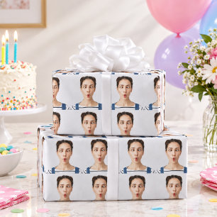 Papier Cadeau Téléchargez votre selfie photo de visage drôle