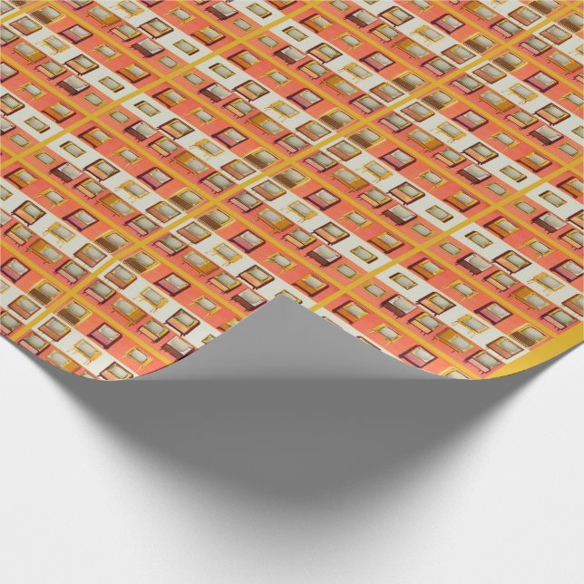 Papier Cadeau Téléviseurs imprimés en 1956 (Coin)