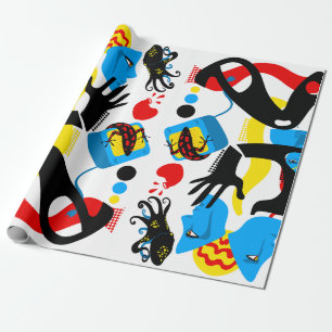 Papier Cadeau Télévision bleue
