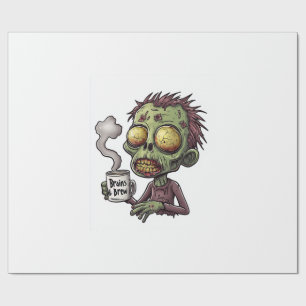 Papier Cadeau Temps de café zombie