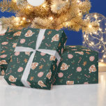Papier Cadeau Temps de Christmas<br><div class="desc">Cette conception présente des éléments dessinés à la main</div>