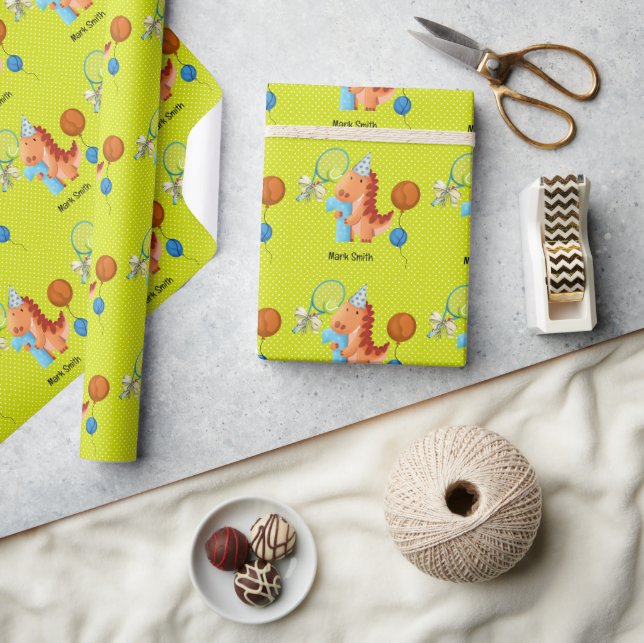 Papier Cadeau Tennis 1ère fête d'anniversaire (Artisanat)