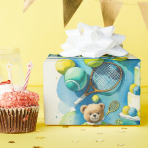 Papier Cadeau Tennis Anniversaire de la fête de Tennis