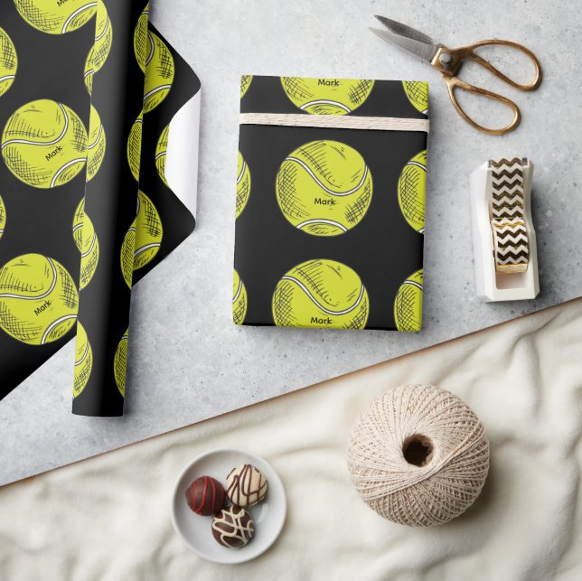 Papier Cadeau Tennis ball  (Artisanat)