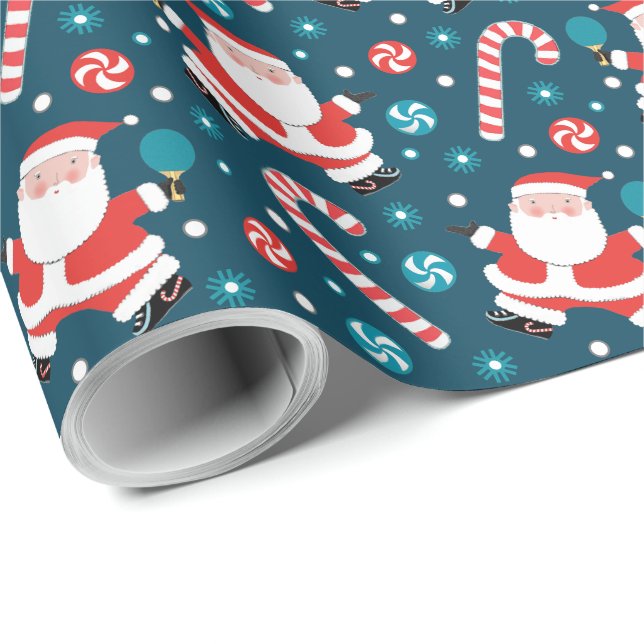 Papier Cadeau Tennis de Table Ping Pong (Coin rond)