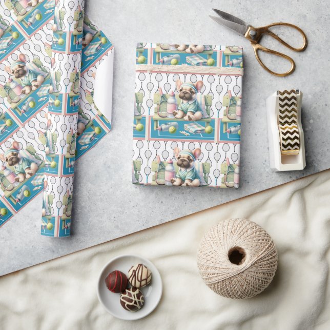 Papier Cadeau Tennis Dog Jouons au jeu (Artisanat)