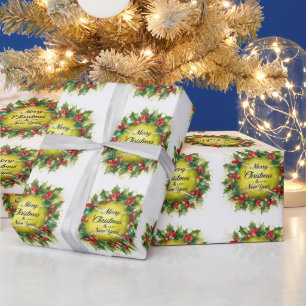 Papier Cadeau Tennis Noël avec des balles et