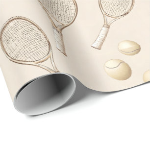 Papier Cadeau tennis vintage