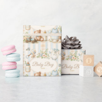 Papier Cadeau Tenue de Marin Ourson pour Fête de Naissance de Pe