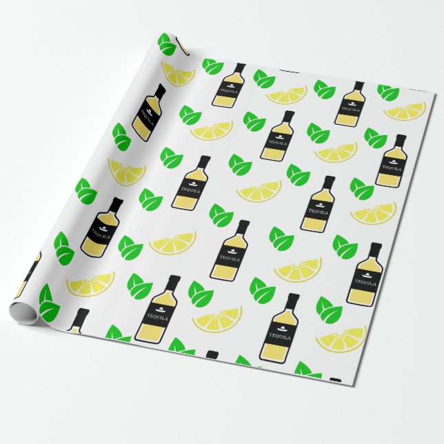 Papier Cadeau Tequila & Lemon (Déroulé)