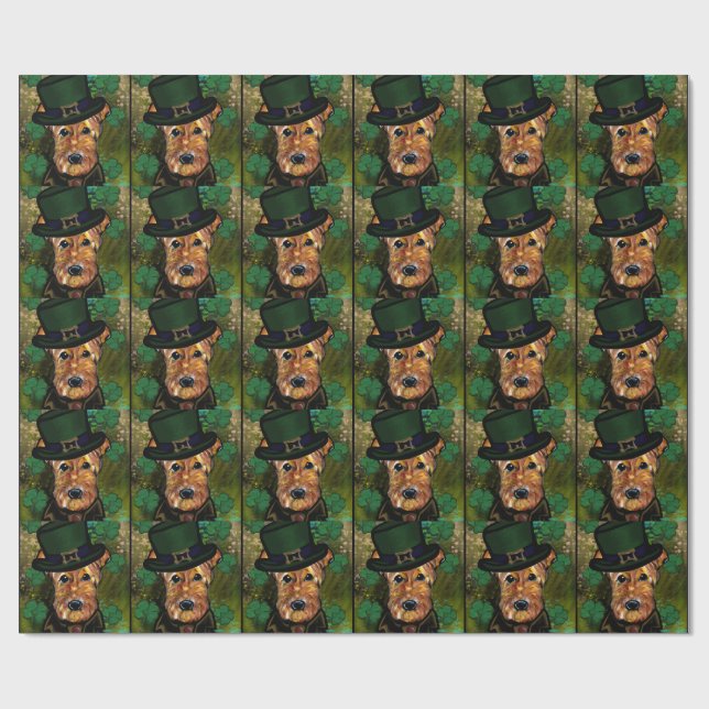 PAPIER CADEAU TERRIER AIRDALÉ   (Plat)
