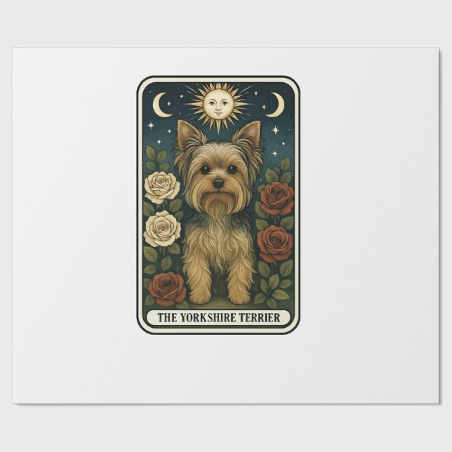 Papier Cadeau Terrier du Yorkshire (Plat)