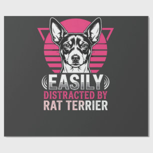 Papier Cadeau Terrier Rat Facilement Distrait Chien Rétro