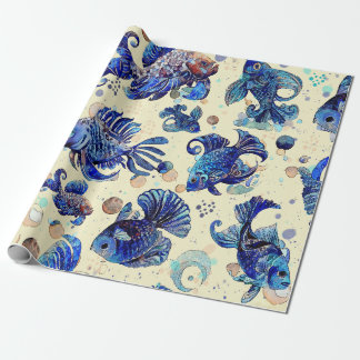 Papier Cadeau Tesoros del Mar: Peces y Burbujas