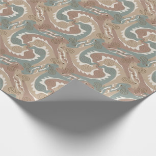 Papier Cadeau Tesselation 6 de lièvres stylisés tourbillonnants