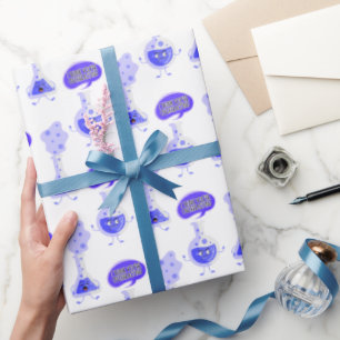 Papier Cadeau Test Tube Chimie Je pense que vous réagissez de ma