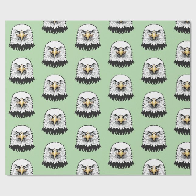 Papier Cadeau Tête d'aigle américain (Plat)