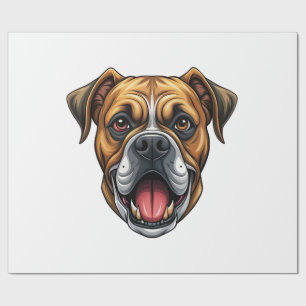 Papier Cadeau Tête de bouledogue. Chien bouledogue