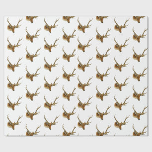 Papier Cadeau Tête de cerf avec bois moyens #1
