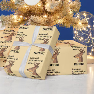 Papier Cadeau Tête de cerf drôle