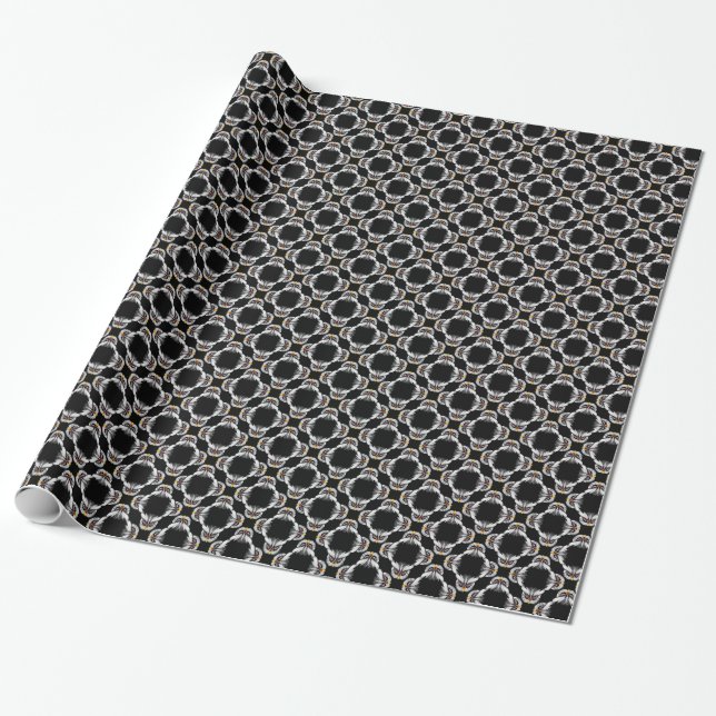 Papier Cadeau Tête de chouette (Déroulé)
