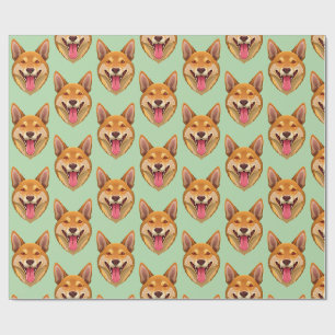 Papier Cadeau Tête de dingo, chien sauvage australien