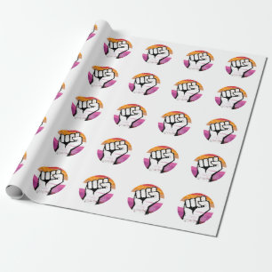 Papier Cadeau Tête de poing lesbienne
