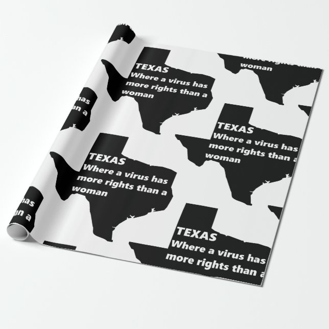 Papier Cadeau texas droits des femmes covid noir (Déroulé)