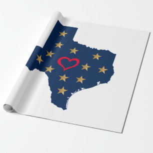 Papier Cadeau Texas Love and Shining Stars in the Lone Star Stat