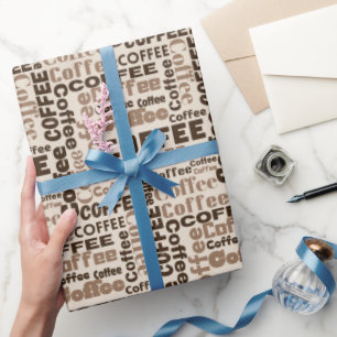 Papier Cadeau Texte Café