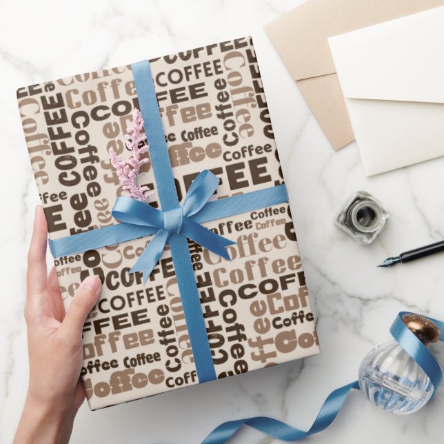 Papier Cadeau Texte Café (Cadeaux)