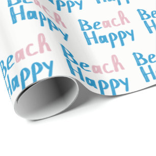 Papier Cadeau Texte de Beach Happy