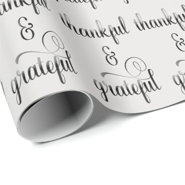 Papier Cadeau texte de remerciement et de gratitude (Coin rond)