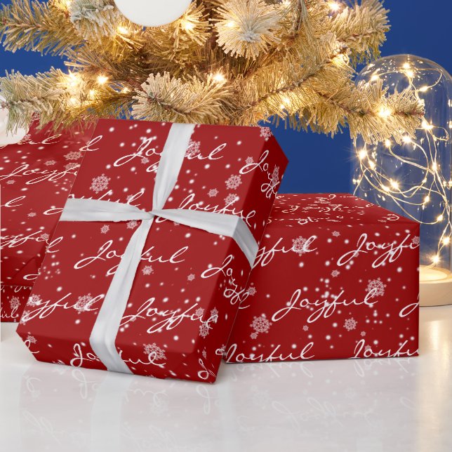 Papier Cadeau Texte Joyeux De Noël Dans Les Snowflakes (Vacances)