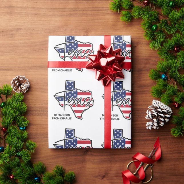 Papier Cadeau Texte personnalisé (Cadeau de vacances)