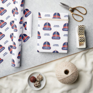 Papier Cadeau Texte personnalisé Londres