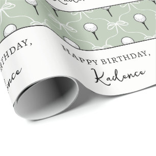 Papier Cadeau Texte personnalisé sage blanc mignon noeud papillo