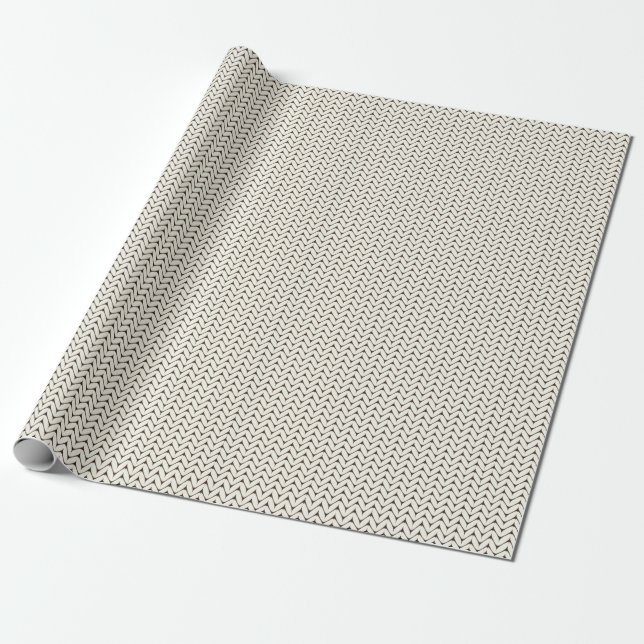 Papier Cadeau Textile tricoté par blanc enveloppant Ppaer (Déroulé)